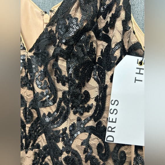 Dress the Population Sleeveless Veiled Fit & Flare Midi Dress - Picture 6 of 8